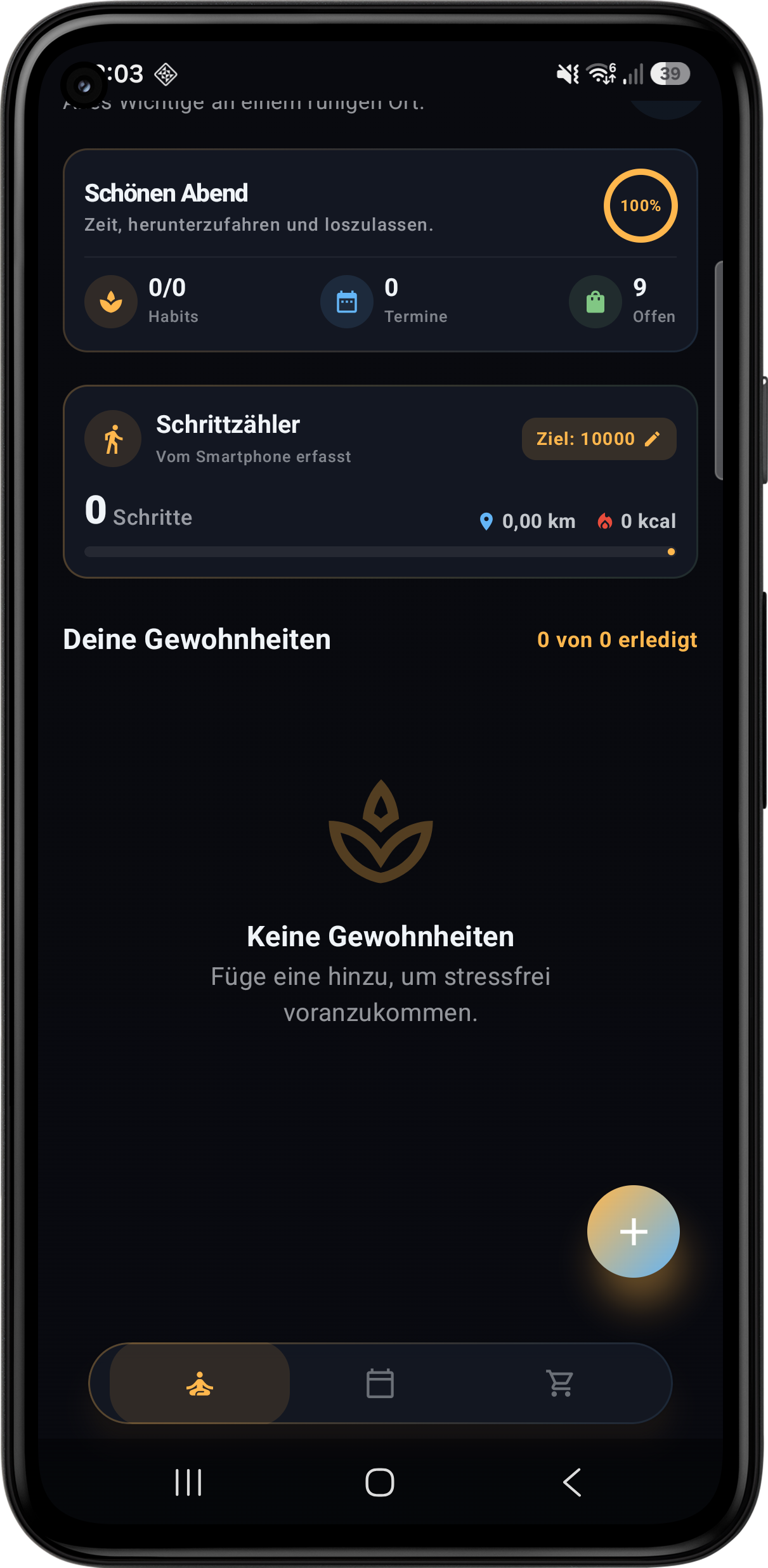 NookDay Gewohnheiten Screen